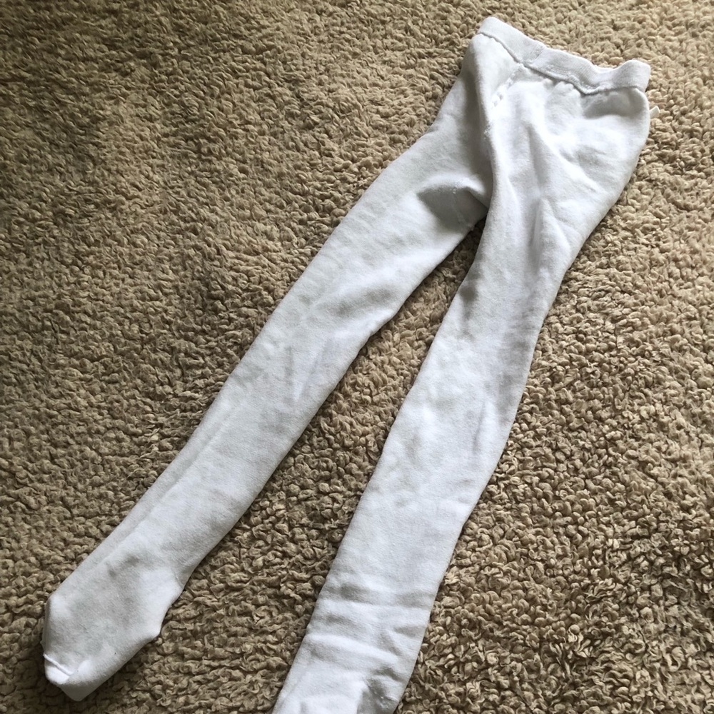 Solid White Thick Leggings